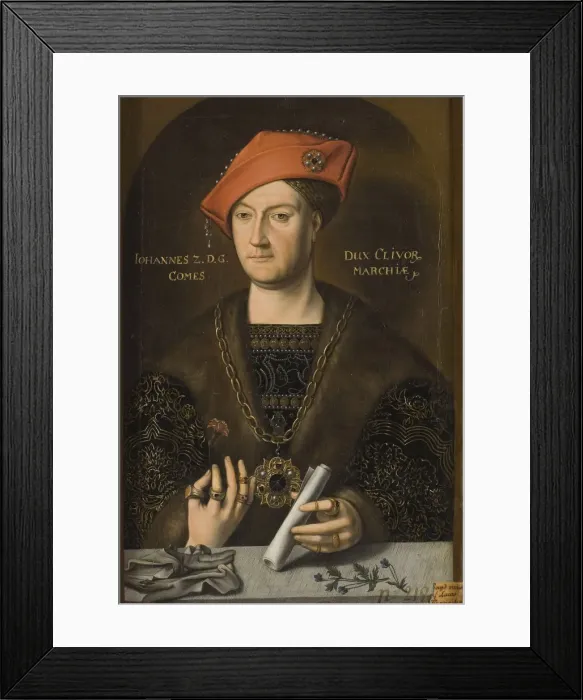 Framed Print : Portrait of John II (1458-1521), Duke of Cleves, Count of Mark Framed Print : Portrait of John II (1458-1521), Duke of Cleves, Count of Mark