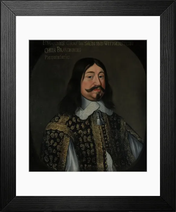 Framed Print : Portrait of John VIII (1601-1657), Count of Sayn-Wittgenstein-Hohenstein Framed Print : Portrait of John VIII (1601-1657), Count of Sayn-Wittgenstein-Hohenstein