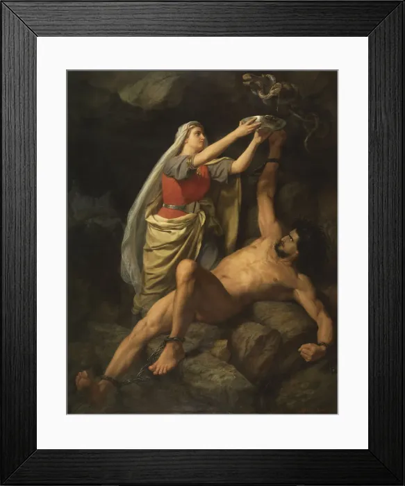 Framed Print : Loki and Sigyn, 1863 Framed Print : Loki and Sigyn, 1863