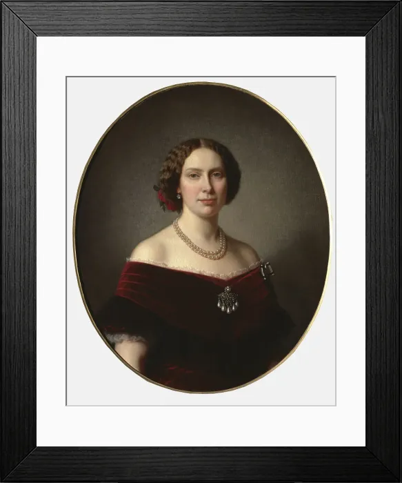 Framed Print : Portrait of Louise of the Netherlands (1828-1871), Queen of Sweden and Norway Framed Print : Portrait of Louise of the Netherlands (1828-1871), Queen of Sweden and Norway