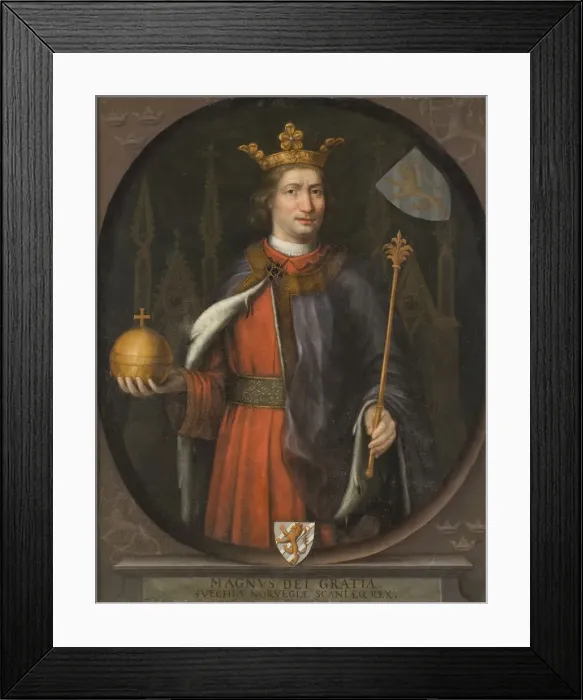 Framed Print : Portrait of Magnus Eriksson (1316-1374), King of Sweden and Norway Framed Print : Portrait of Magnus Eriksson (1316-1374), King of Sweden and Norway