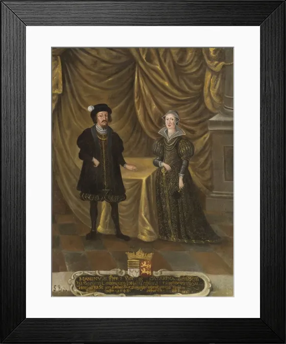Framed Print : Magnus I (1470-1543), Duke of Saxe-Lauenburg and Catherine of Brunswick-Wolfenbuttel (1488-1563), Du Framed Print : Magnus I (1470-1543), Duke of Saxe-Lauenburg and Catherine of Brunswick-Wolfenbuttel (1488-1563), Du