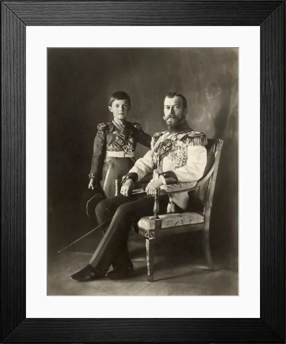 Framed Print : Tsar Nicholas II and Tsarevich Alexei, c. 1910 Framed Print : Tsar Nicholas II and Tsarevich Alexei, c. 1910