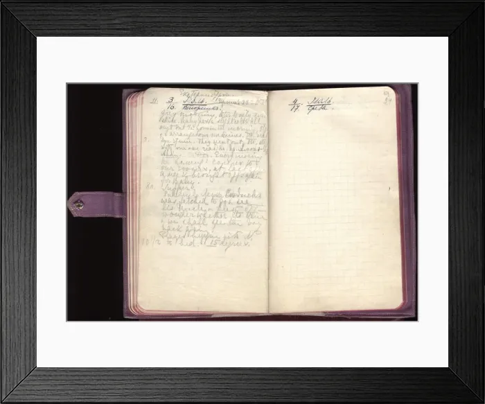 Framed Print : Last page from last diary of Empress Alexandra Fyodorovna, 1918