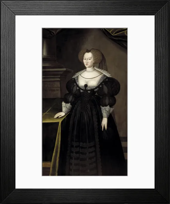 Framed Print : Portrait of Princess Maria Eleonora of Brandenburg (1599-1655), Queen of Sweden Framed Print : Portrait of Princess Maria Eleonora of Brandenburg (1599-1655), Queen of Sweden