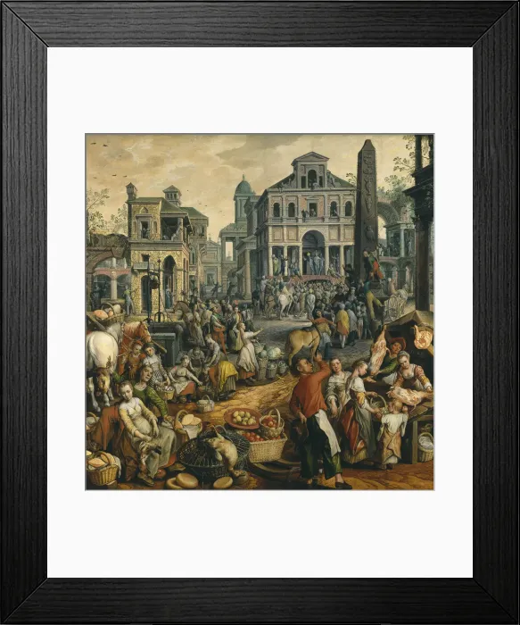 Framed Print : Market Scene with Ecce Homo, 1565 Framed Print : Market Scene with Ecce Homo, 1565