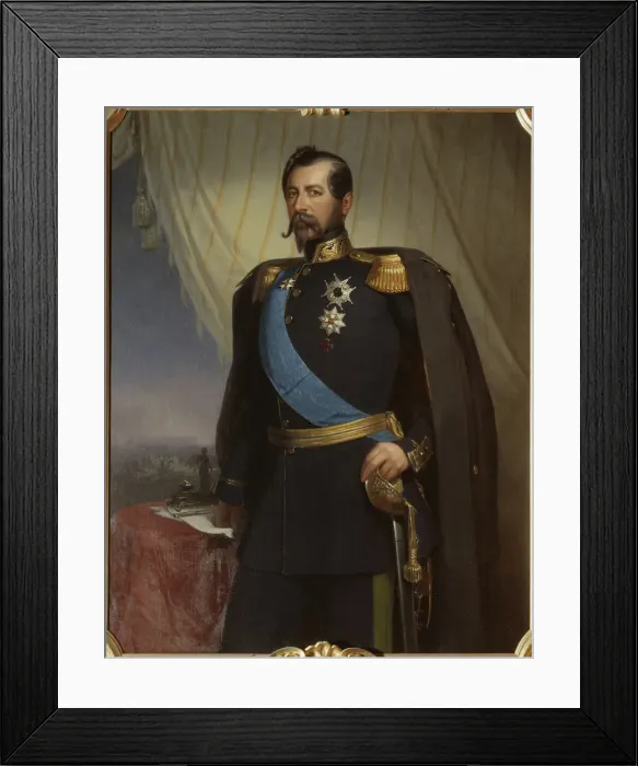 Framed Print : Portrait of Oscar I (1799-1859), King of Sweden and Norway, 1858 Framed Print : Portrait of Oscar I (1799-1859), King of Sweden and Norway, 1858