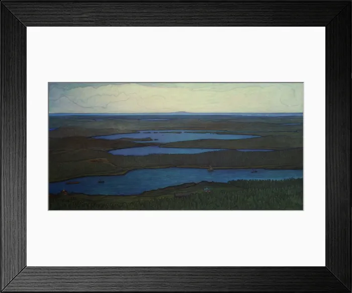 Framed Print : Over Forest and Lake, 1908 Framed Print : Over Forest and Lake, 1908