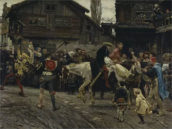 The Ignominious Entry of Peder Sunnanvader and Master Knut into Stockholm in 1526, 1879