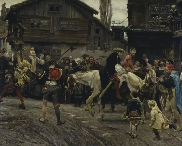 The Ignominious Entry of Peder Sunnanvader and Master Knut into Stockholm in 1526, 1879