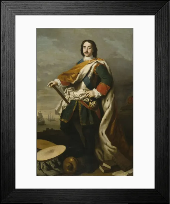 Framed Print : Portrait of Emperor Peter I the Great (1672-1725) Framed Print : Portrait of Emperor Peter I the Great (1672-1725)