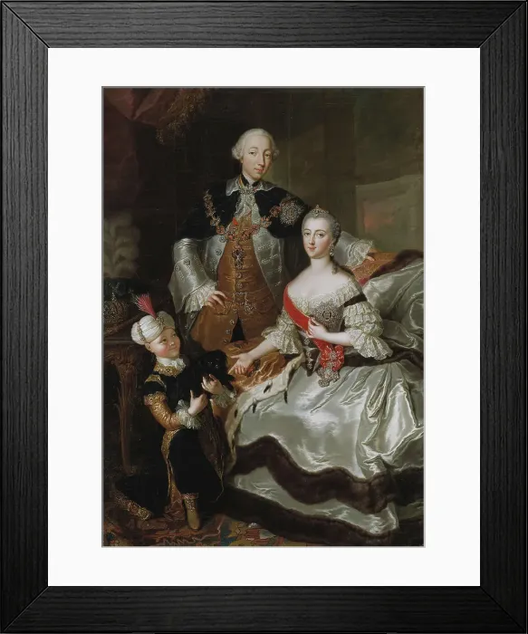 Framed Print : Portrait of Grand Duke Pyotr Fyodorovitch and Grand Duchess Catherine Alekseyevna, 1756 Framed Print : Portrait of Grand Duke Pyotr Fyodorovitch and Grand Duchess Catherine Alekseyevna, 1756