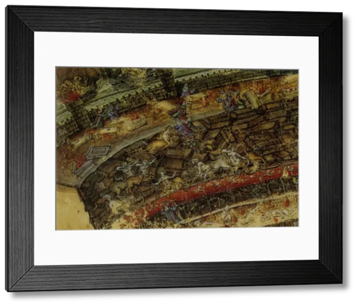 Framed Print : Inferno. (Abyss of Hell). Illustration to the Divine Comedy by Dante Alighieri (Detail), 1480-1490 Framed Print : Inferno. (Abyss of Hell). Illustration to the Divine Comedy by Dante Alighieri (Detail), 1480-1490