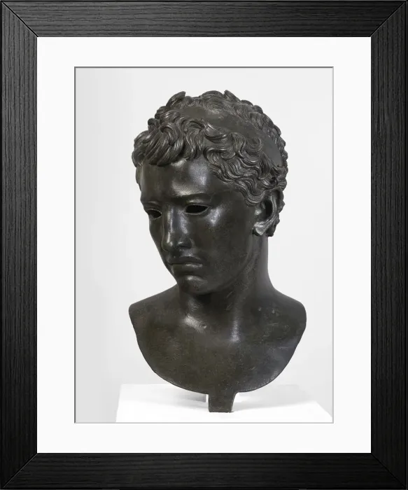 Framed Print : The head of Juba II, King of Numidia, from Volubilis, Morocco, 25 BC-23 CE Framed Print : The head of Juba II, King of Numidia, from Volubilis, Morocco, 25 BC-23 CE