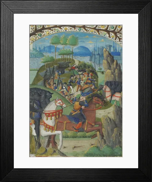 Framed Print : Hannibal defeated the Romans. From the Romuleon, c. 1480 Framed Print : Hannibal defeated the Romans. From the Romuleon, c. 1480
