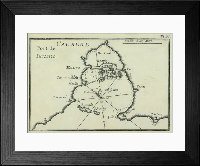 Framed Print : Port of Taranto (Tarentum), 1764 Framed Print : Port of Taranto (Tarentum), 1764
