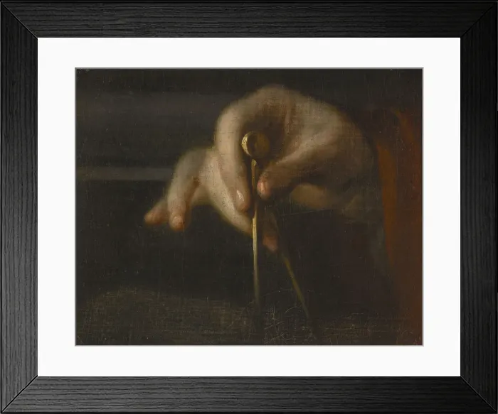 Framed Print : The compass in the hand of an architect. Study, ca 1727 Framed Print : The compass in the hand of an architect. Study, ca 1727