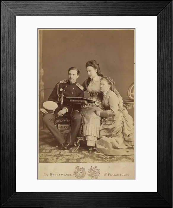 Framed Print : Grand Duchess Alexandra Iosifovna, Grand Duke Nicholas Constantinovich and Grand Duchess Vera Consta Framed Print : Grand Duchess Alexandra Iosifovna, Grand Duke Nicholas Constantinovich and Grand Duchess Vera Consta