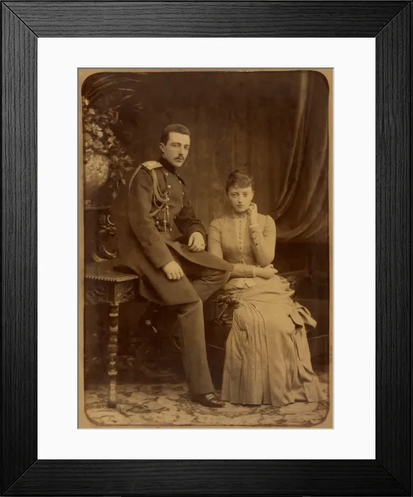 Framed Print : Grand Duke Michael Mikhailovich of Russia and Grand Duchess Anastasia Mikhailovna of Russia, c. 1880 Framed Print : Grand Duke Michael Mikhailovich of Russia and Grand Duchess Anastasia Mikhailovna of Russia, c. 1880