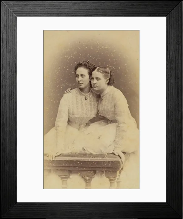 Framed Print : Portrait of Grand Duchess Alexandra Iosifovna (1830-1911) and Grand Duchess Olga Constantinovna of R