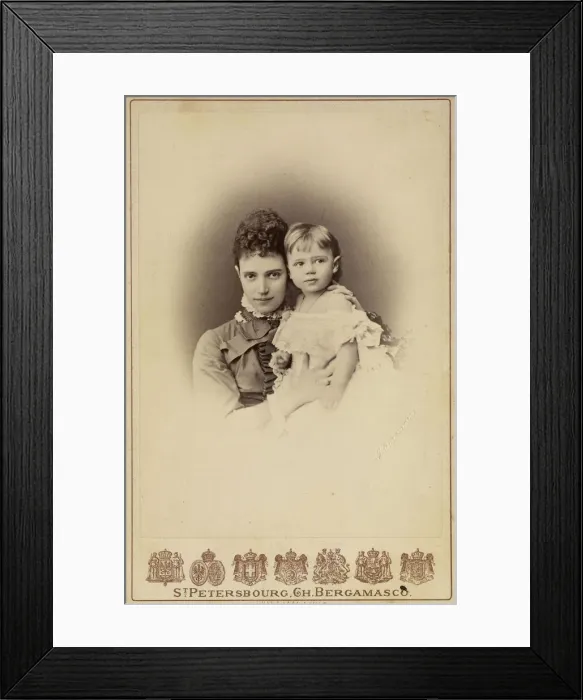 Framed Print : Grand Duchess Maria Fyodorovna, Princess Dagmar of Denmark (1847-1928) with Daughter Xenia Alexandro Framed Print : Grand Duchess Maria Fyodorovna, Princess Dagmar of Denmark (1847-1928) with Daughter Xenia Alexandro