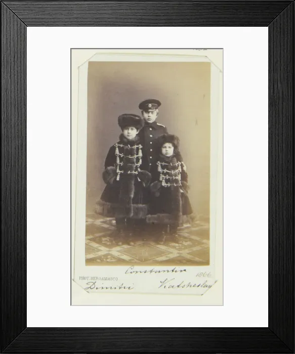 Framed Print : Grand Duke Dimitri Constantinovich, Grand Duke Constantin Constantinovich and Grand Duke Vyacheslav Framed Print : Grand Duke Dimitri Constantinovich, Grand Duke Constantin Constantinovich and Grand Duke Vyacheslav