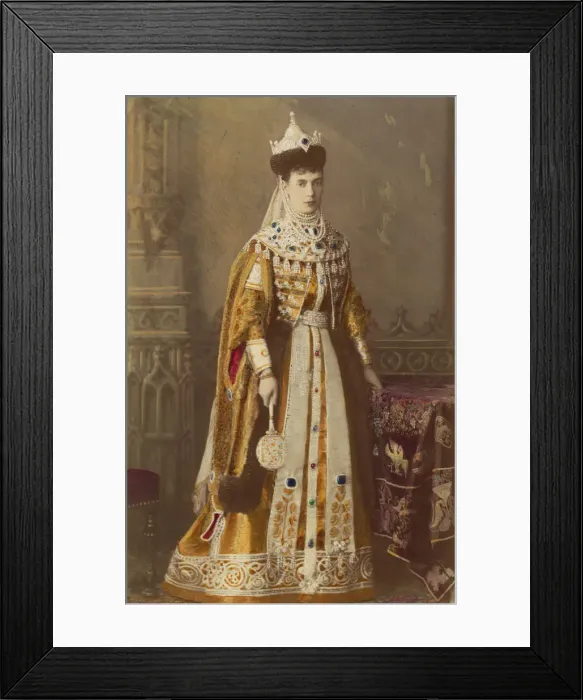 Framed Print : Portrait of Empress Maria Fyodorovna, Princess Dagmar of Denmark (1847-1928), 1883