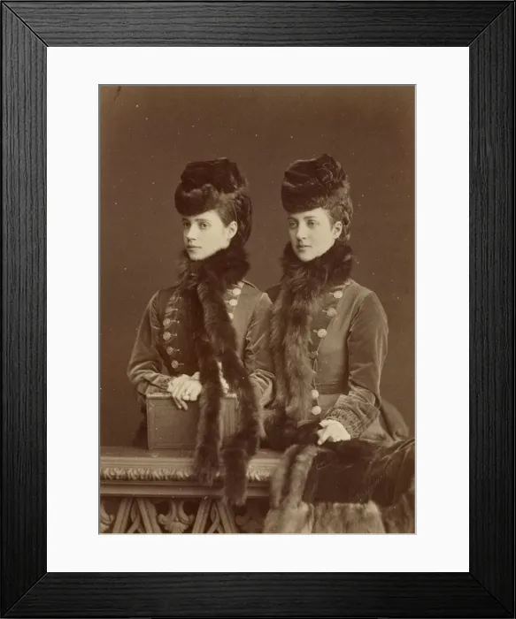 Framed Print : Tsesarevna Maria Feodorovna (1847-1928), later Empress of Russia, and the Princess of Wales (1844-19 Framed Print : Tsesarevna Maria Feodorovna (1847-1928), later Empress of Russia, and the Princess of Wales (1844-19