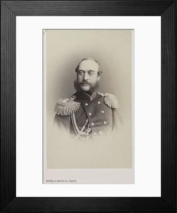 Framed Print : Portrait of Duke Georg August of Mecklenburg-Strelitz (1824-1876), c. 1870 Framed Print : Portrait of Duke Georg August of Mecklenburg-Strelitz (1824-1876), c. 1870