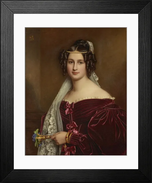 Framed Print : Portrait of Princess Maria Crescentia of Oettingen-Wallerstein (1806-1853), 1836 Framed Print : Portrait of Princess Maria Crescentia of Oettingen-Wallerstein (1806-1853), 1836