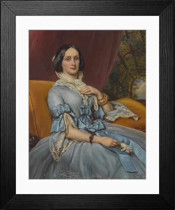 Framed Print : Caroline Freifrau von Gumppenberg-Pottmes (1816-1889), nee Freiin von Bayrstorff, 1856 Framed Print : Caroline Freifrau von Gumppenberg-Pottmes (1816-1889), nee Freiin von Bayrstorff, 1856