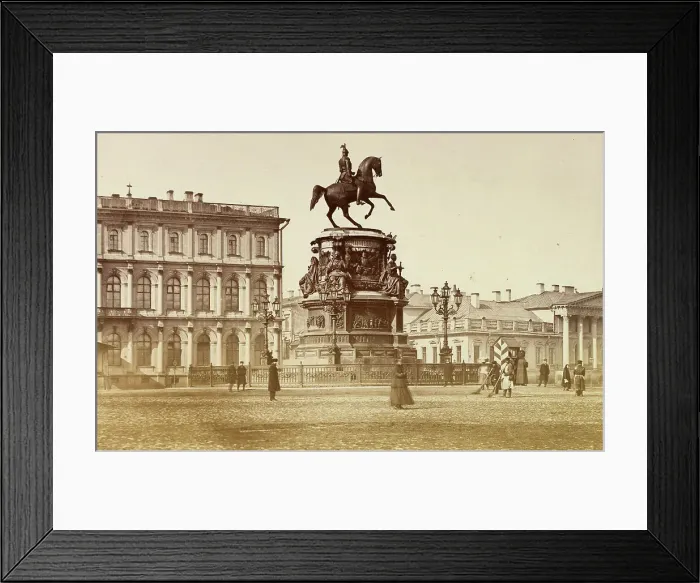 Framed Print : View of the Monument to Emperor Nicholas I on Saint Isaacs Square, 1874
