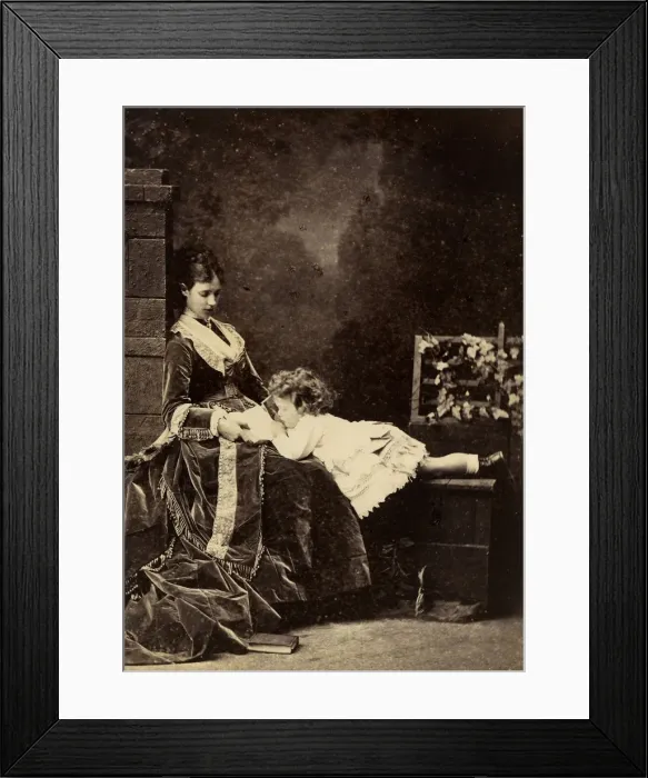 Framed Print : Grand Duchess Maria Fyodorovna with son, Nicholas Alexandrovich, 1872 Framed Print : Grand Duchess Maria Fyodorovna with son, Nicholas Alexandrovich, 1872