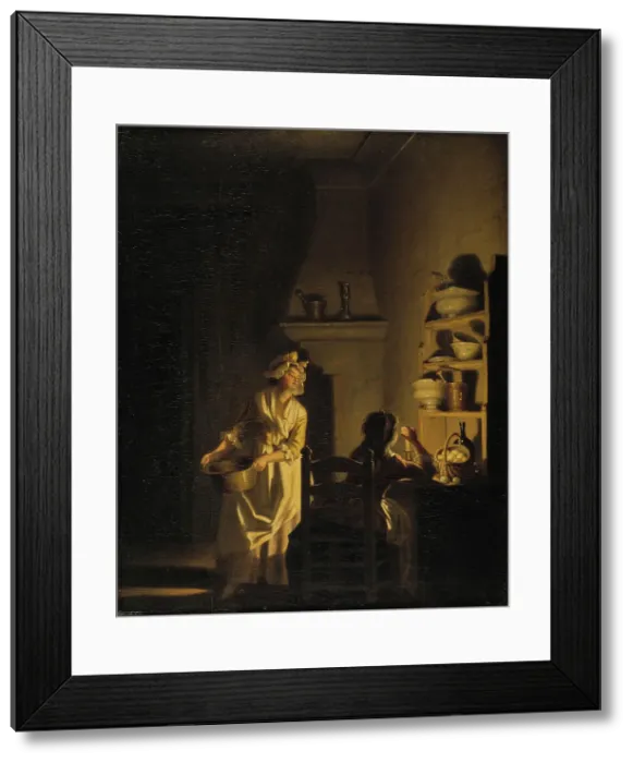 Framed Print : Testing Eggs. Interior of a Kitchen Framed Print : Testing Eggs. Interior of a Kitchen
