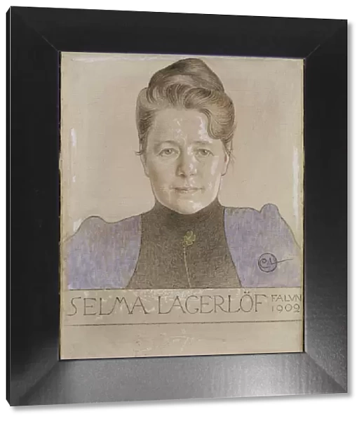 Portrait of the author Selma Lagerlof (1858-1940), 1902