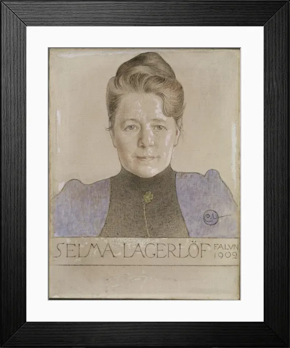 Framed Print : Portrait of the author Selma Lagerlof (1858-1940), 1902 Framed Print : Portrait of the author Selma Lagerlof (1858-1940), 1902