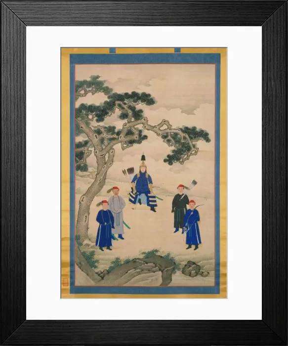 Framed Print : The Kangxi Emperor in Martial Attire. Hanging scroll, Second Half of the 17th cen Framed Print : The Kangxi Emperor in Martial Attire. Hanging scroll, Second Half of the 17th cen
