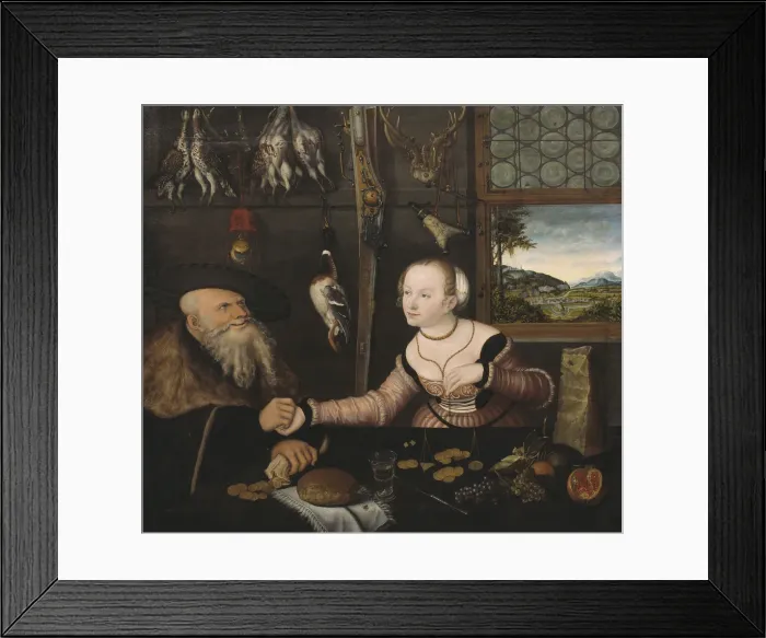 Framed Print : The Ill-matched Couple, 1532 Framed Print : The Ill-matched Couple, 1532