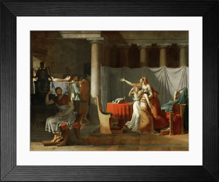 Framed Print : The Lictors Bring to Brutus the Bodies of His Sons, 1789 Framed Print : The Lictors Bring to Brutus the Bodies of His Sons, 1789