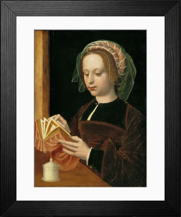 Framed Print : Mary Magdalene Reading Framed Print : Mary Magdalene Reading