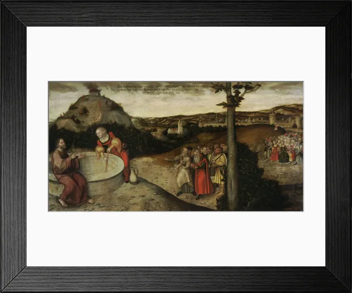 Framed Print : Christ and the Samaritan Woman at Jacobs Well, ca 1552 Framed Print : Christ and the Samaritan Woman at Jacobs Well, ca 1552