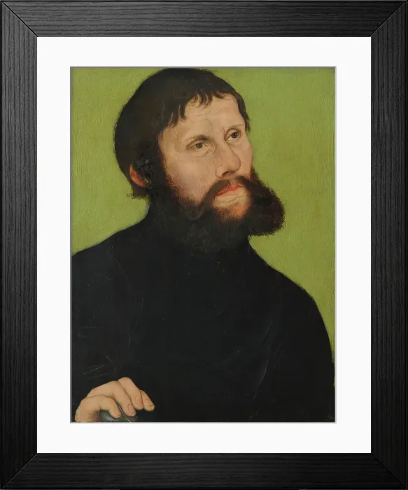 Framed Print : Portrait of Luther (1483-1546) as Junker Jorg, 1521 Framed Print : Portrait of Luther (1483-1546) as Junker Jorg, 1521
