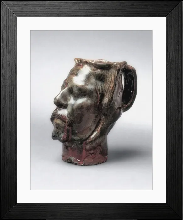 Framed Print : Jug in the Form of a Head. Self-portrait, 1889 Framed Print : Jug in the Form of a Head. Self-portrait, 1889
