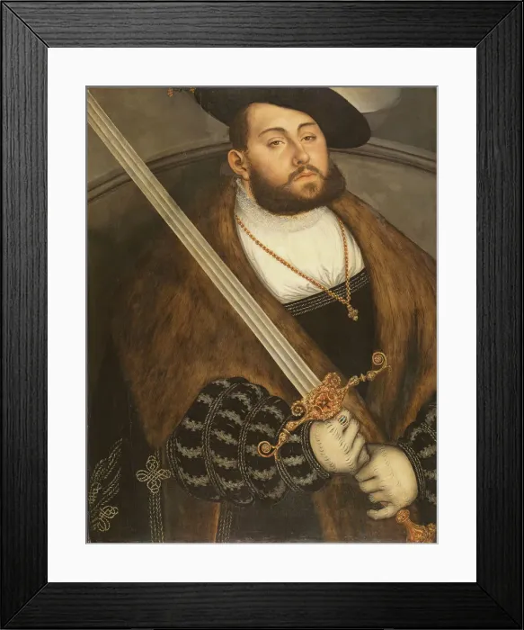 Framed Print : John Frederick I, Elector of Saxony (1503-1554), c. 1535 Framed Print : John Frederick I, Elector of Saxony (1503-1554), c. 1535