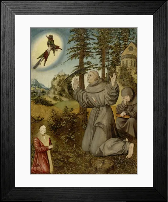 Framed Print : Stigmatization of Saint Francis, ca 1510-1515 Framed Print : Stigmatization of Saint Francis, ca 1510-1515