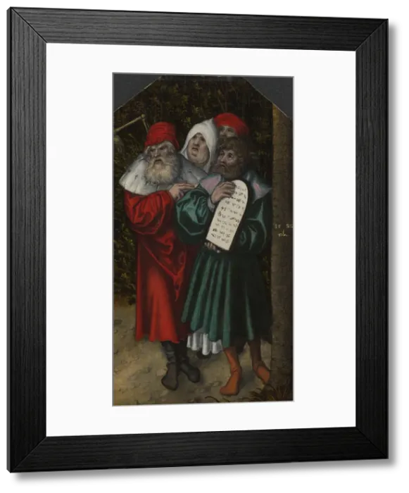 Framed Print : Moses and Aaron with two Prophets, 1532 Framed Print : Moses and Aaron with two Prophets, 1532