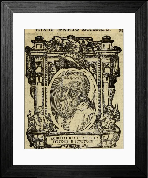 Framed Print : Daniele da Volterra. From: Giorgio Vasari, The Lives of the Most Excellent Italian Painters, Sculpto Framed Print : Daniele da Volterra. From: Giorgio Vasari, The Lives of the Most Excellent Italian Painters, Sculpto