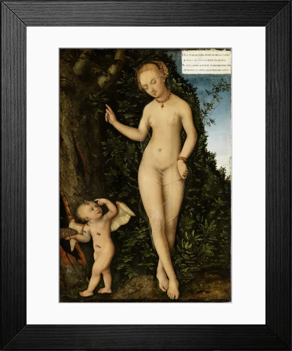 Framed Print : Venus with Cupid the Honey Thief, ca 1537 Framed Print : Venus with Cupid the Honey Thief, ca 1537