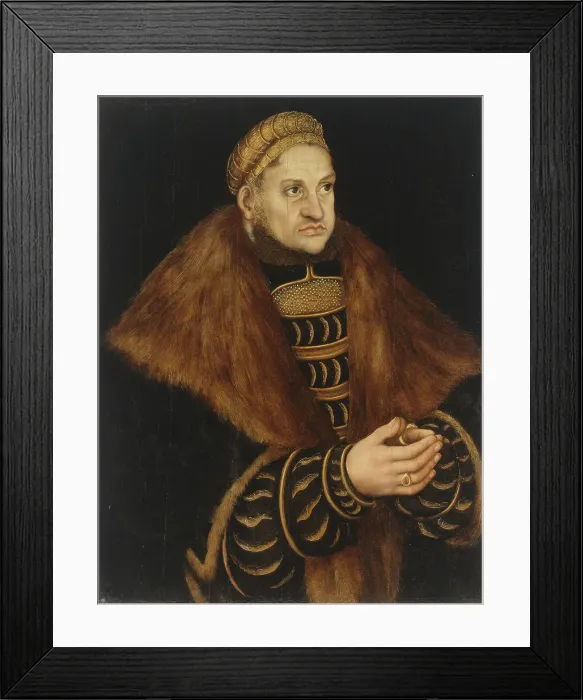 Framed Print : Portrait of Frederick III, Elector of Saxony (1463-1525), ca 1515 Framed Print : Portrait of Frederick III, Elector of Saxony (1463-1525), ca 1515