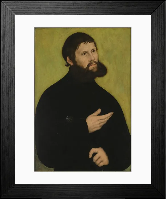 Framed Print : Portrait of Luther (1483-1546) as Junker Jorg, ca 1521 Framed Print : Portrait of Luther (1483-1546) as Junker Jorg, ca 1521